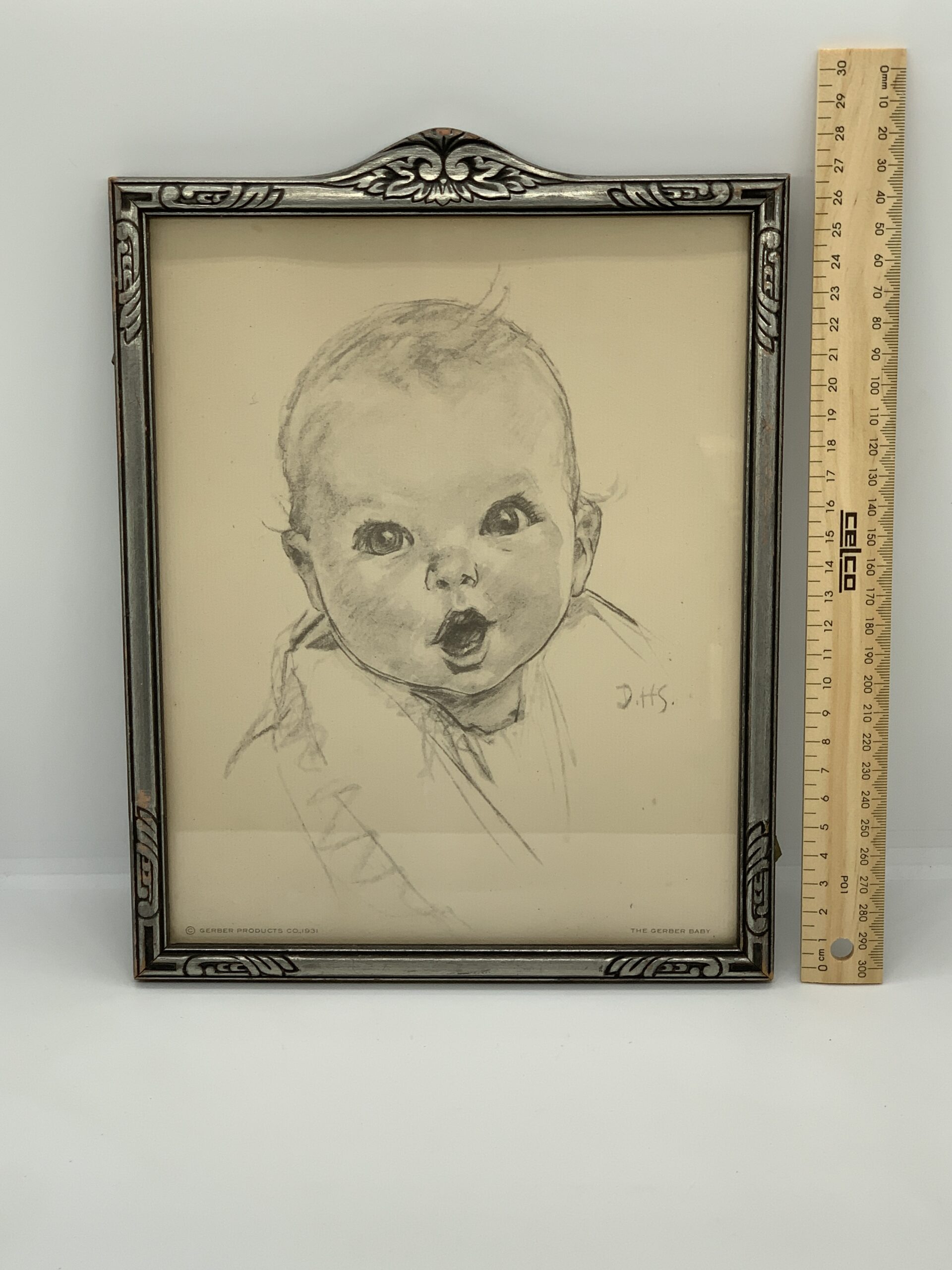 The Gerber Baby Litho in Frame 27x22cm - Vintage Keepsakes