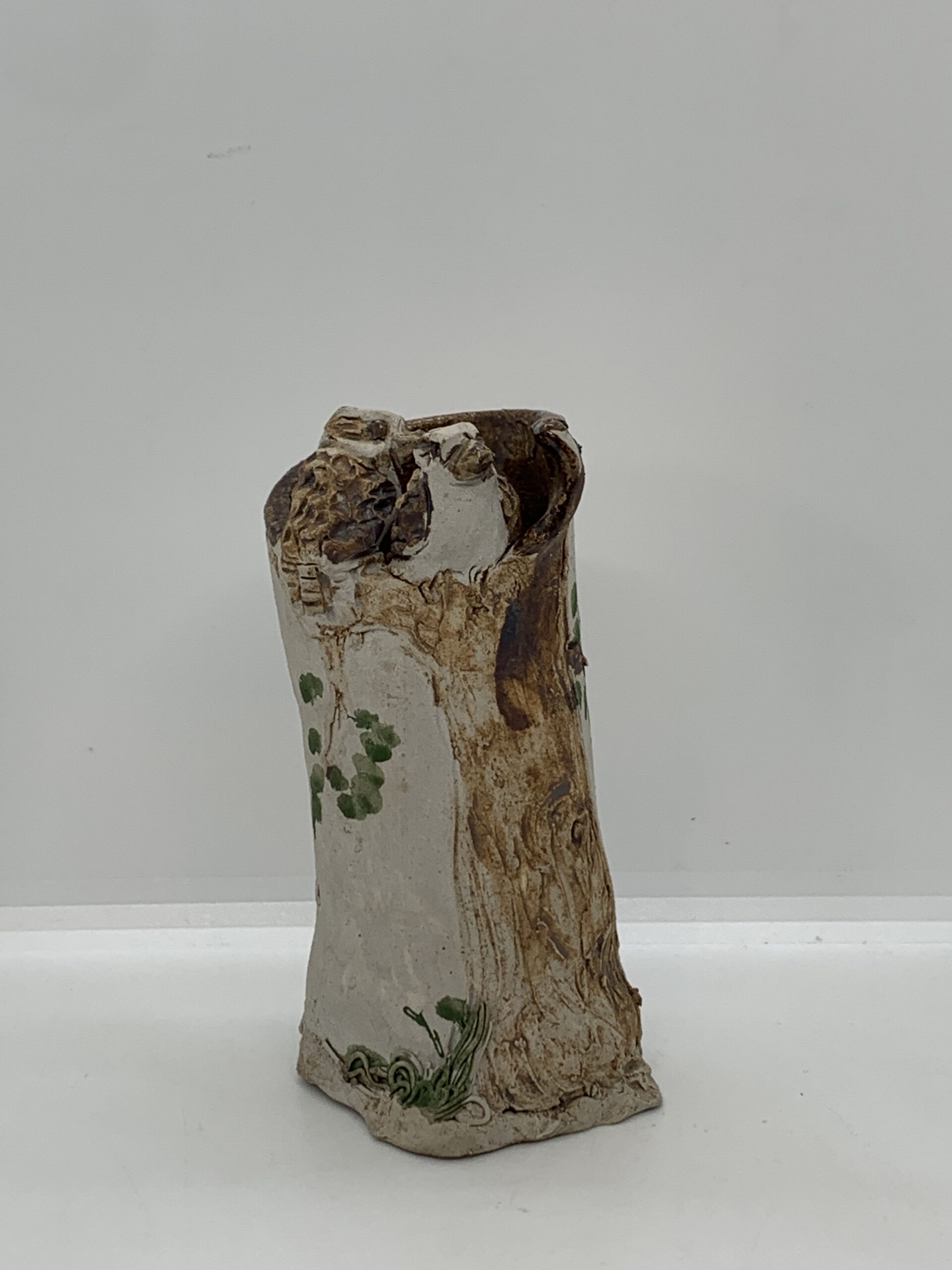 Yarralynga Pottery Vase with Kookaburras 13cm