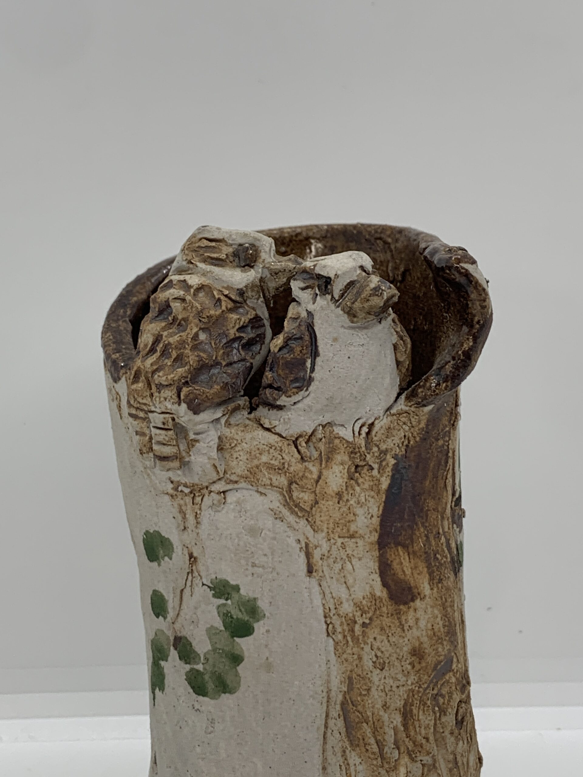 Yarralynga Pottery Vase with Kookaburras 13cm