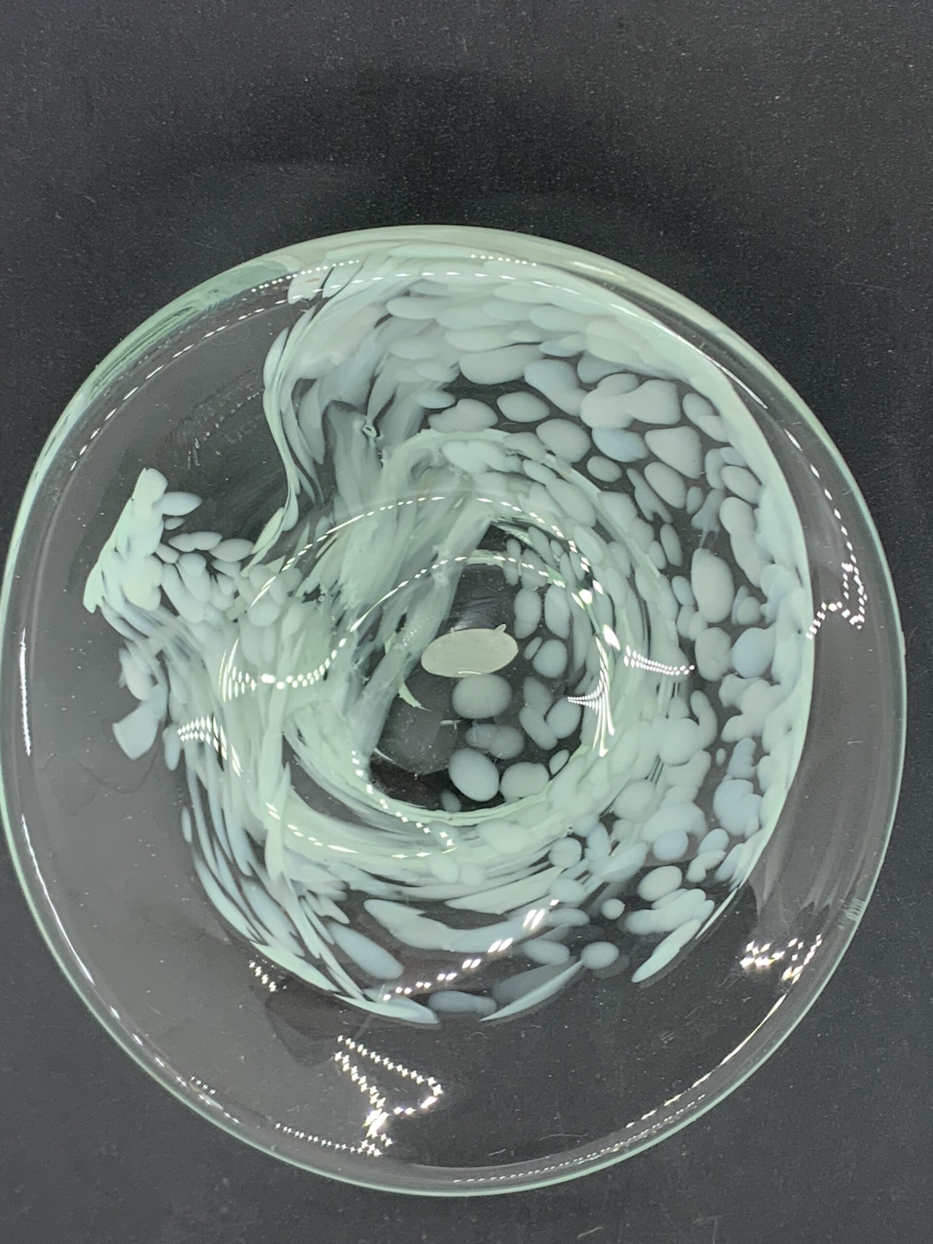 NZ Glass Plate Hokitika Glass Studio 11cm - Vintage Keepsakes