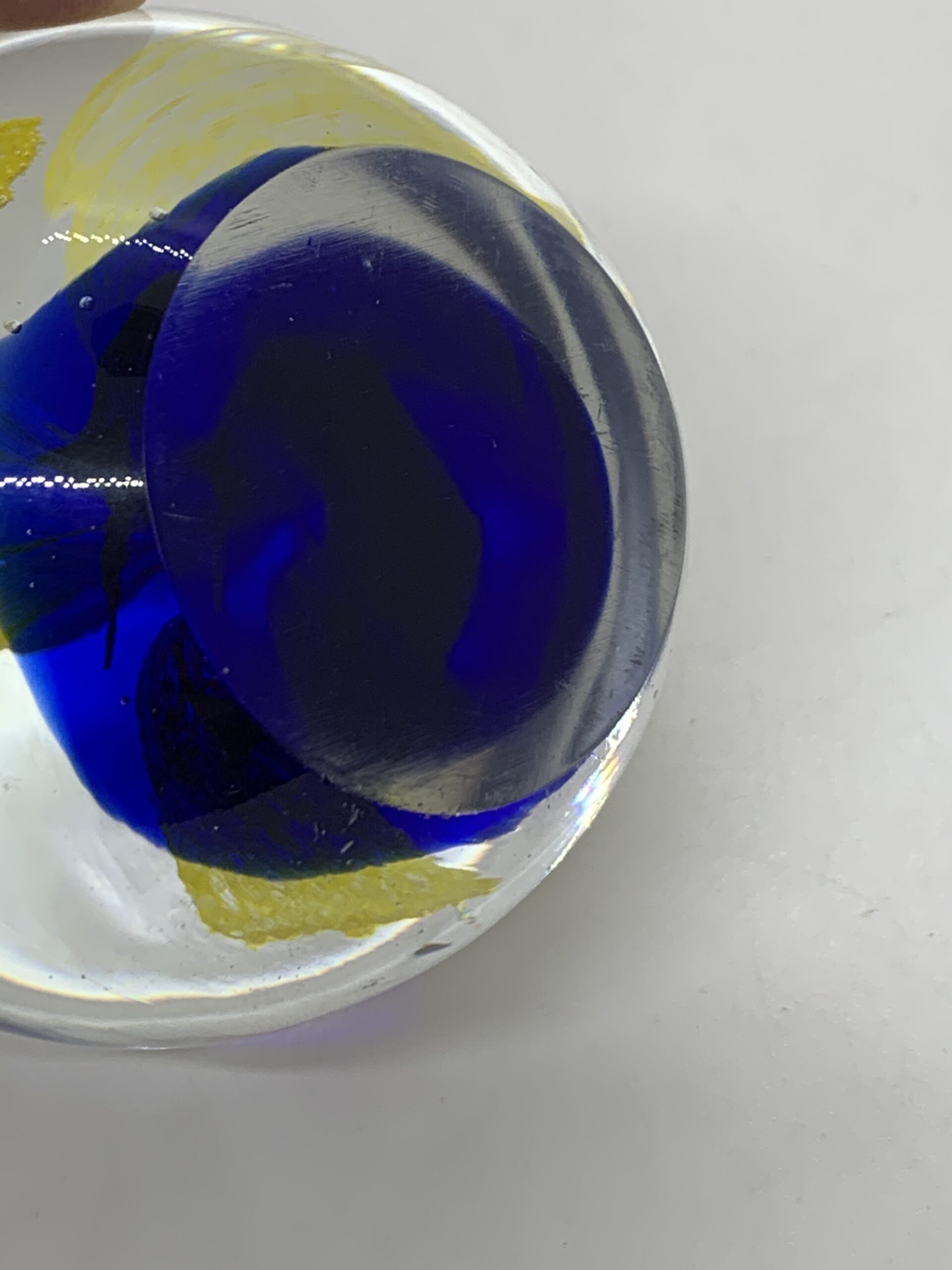 Inflatable Paperweight Paperweight with a Controlled Bubble and Yellow Burst 6.5cm - Vintage ...