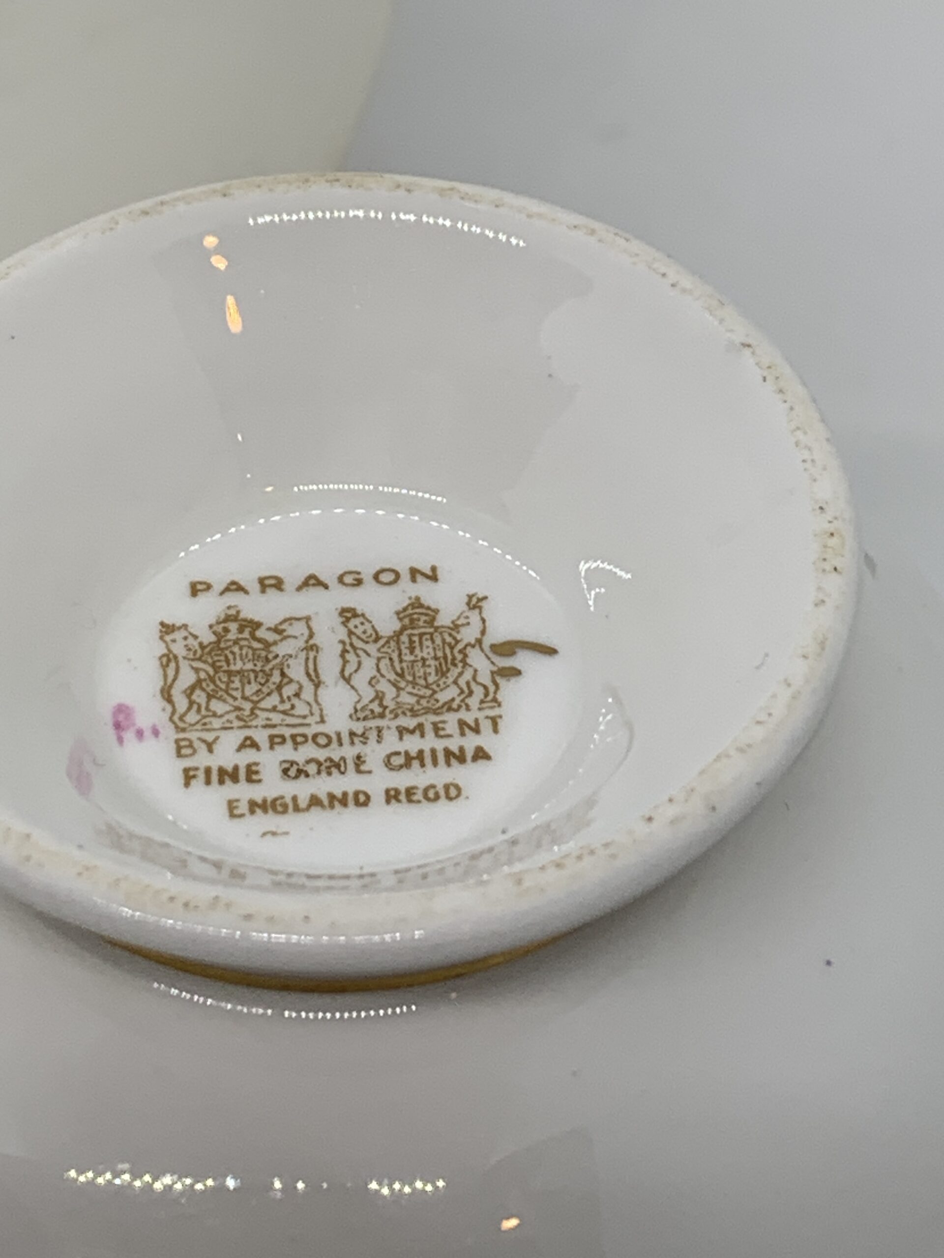Paragon Rockingham Paragon Rockingham Pink Fine Bone China Trio Made in England - Vintage ...