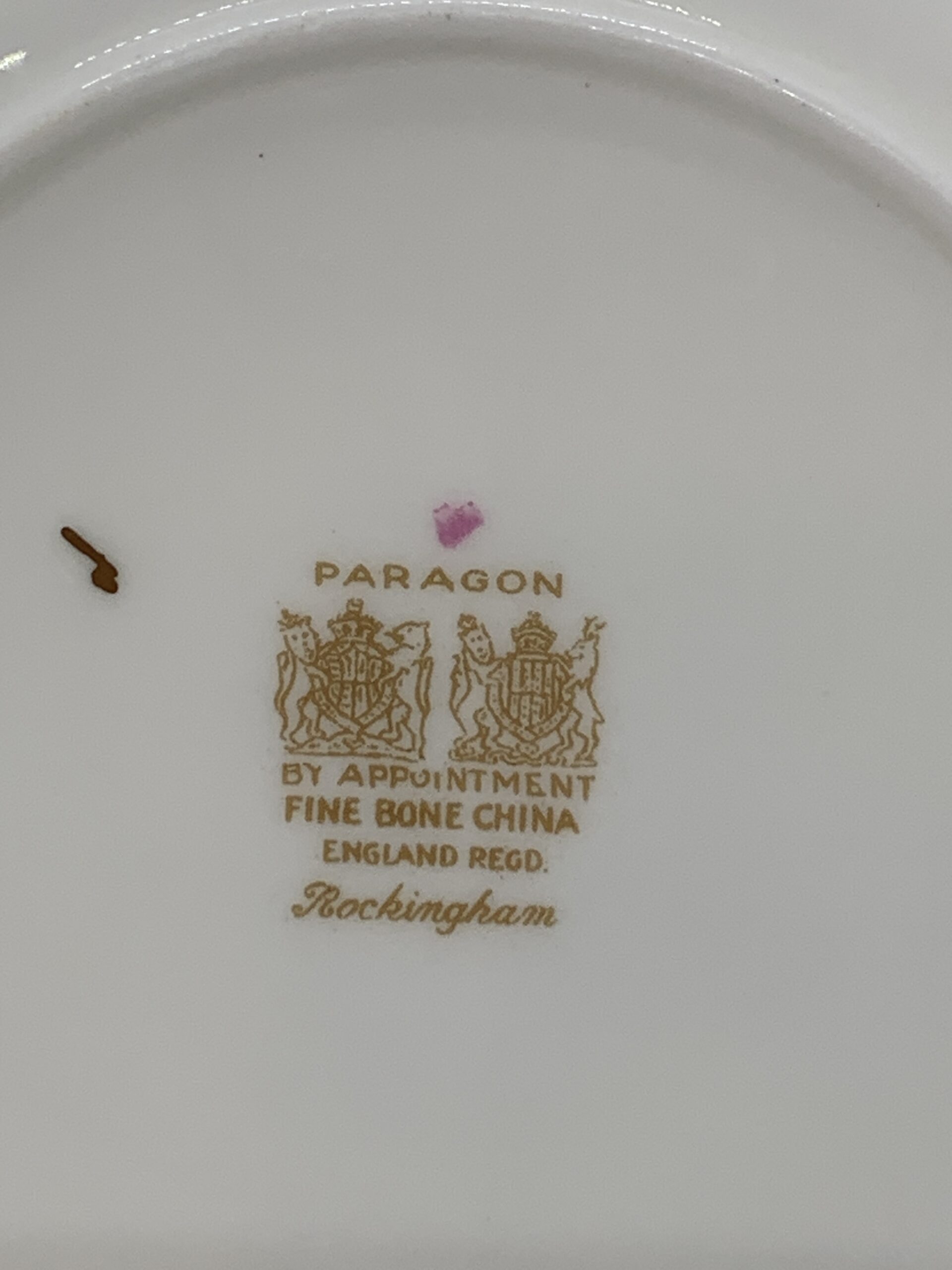 Paragon Rockingham Paragon Rockingham Pink Fine Bone China Trio Made in England - Vintage ...