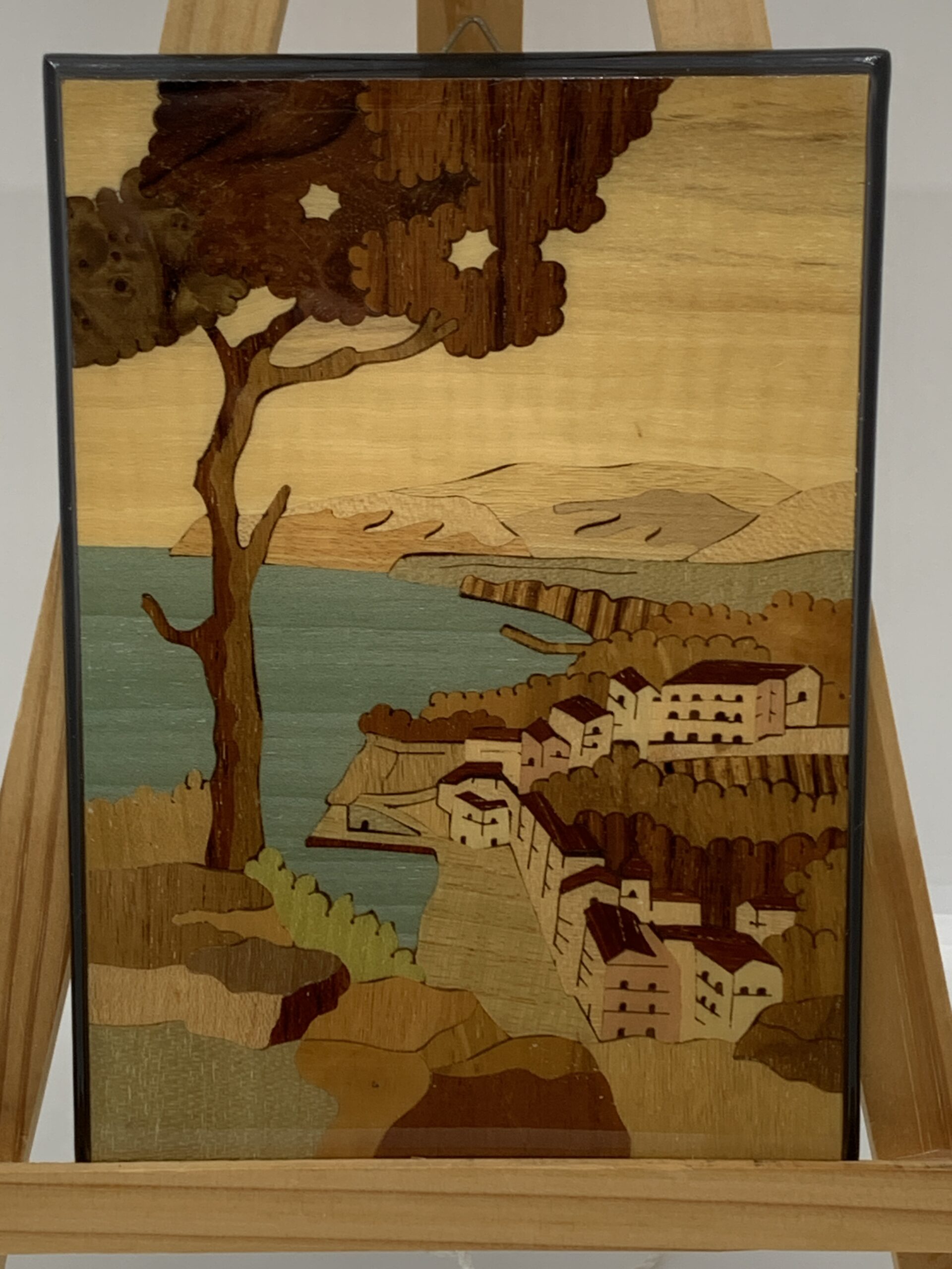 Mayflower Sorrento Square Marquetry Village 16x11cm