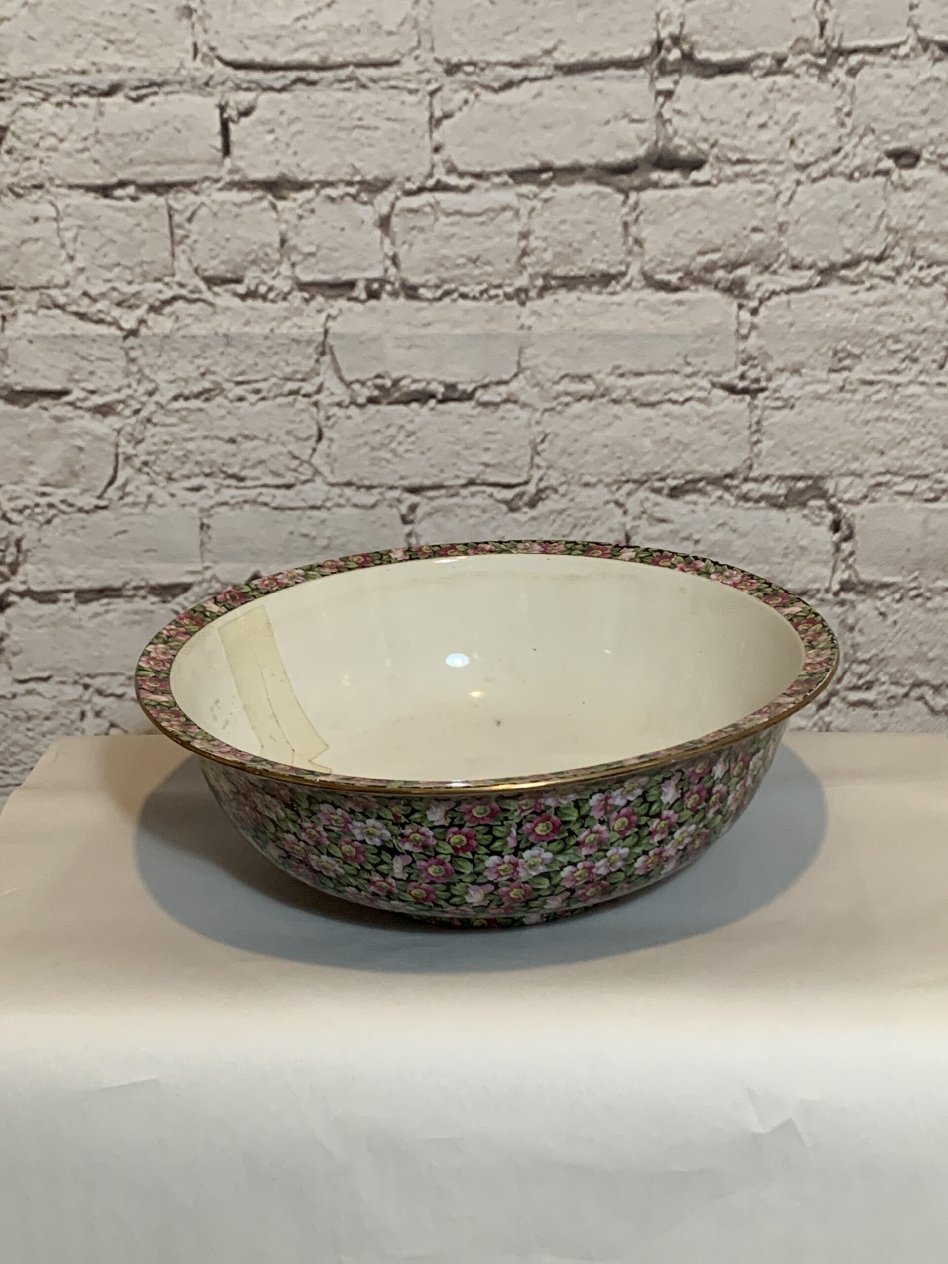 Vintage Grimwades Black Chintz 40cm Wash Bowl AF