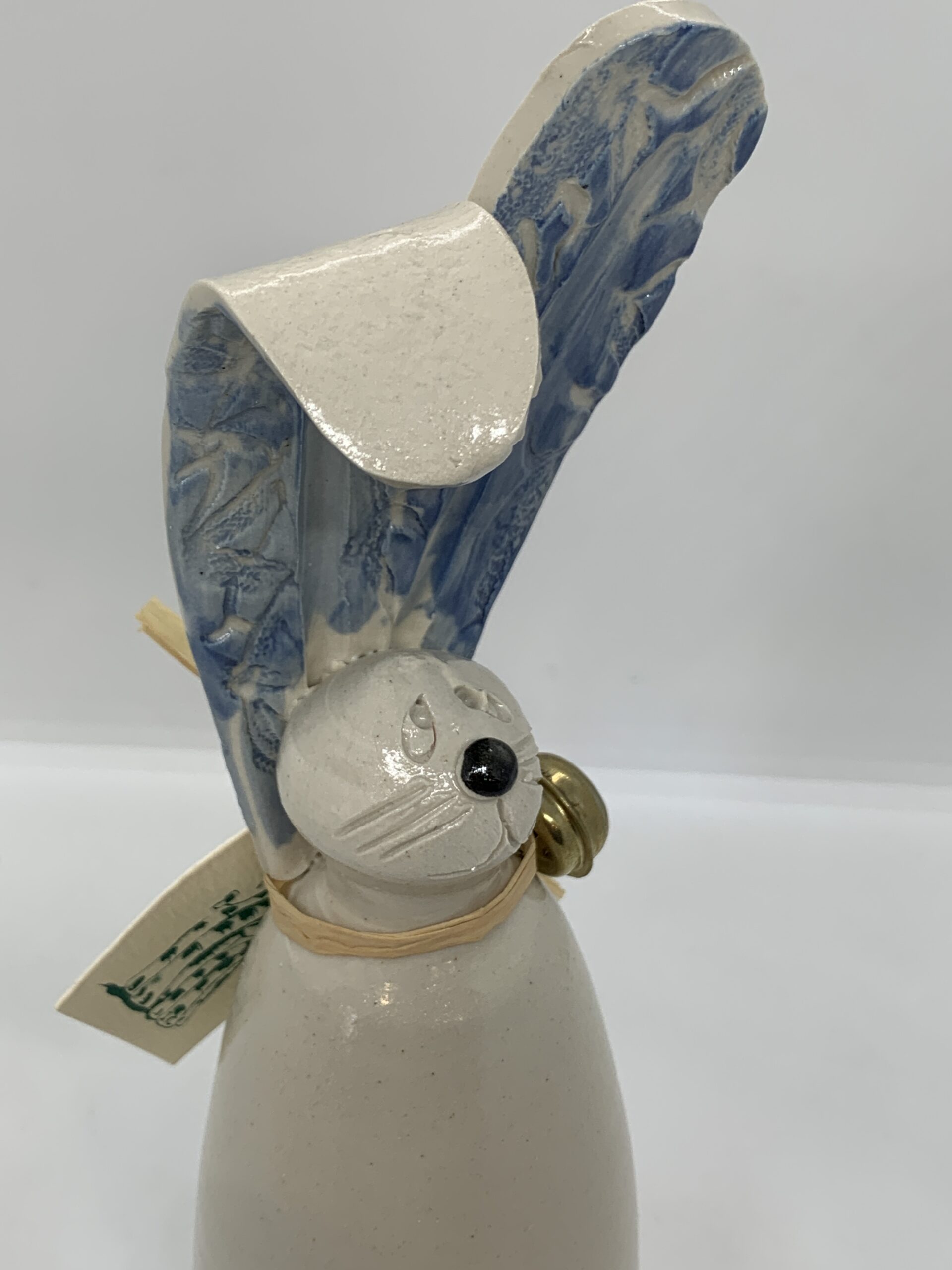 Blue Lesley and Lloyd Pottery Bunny 24cm - Vintage Keepsakes