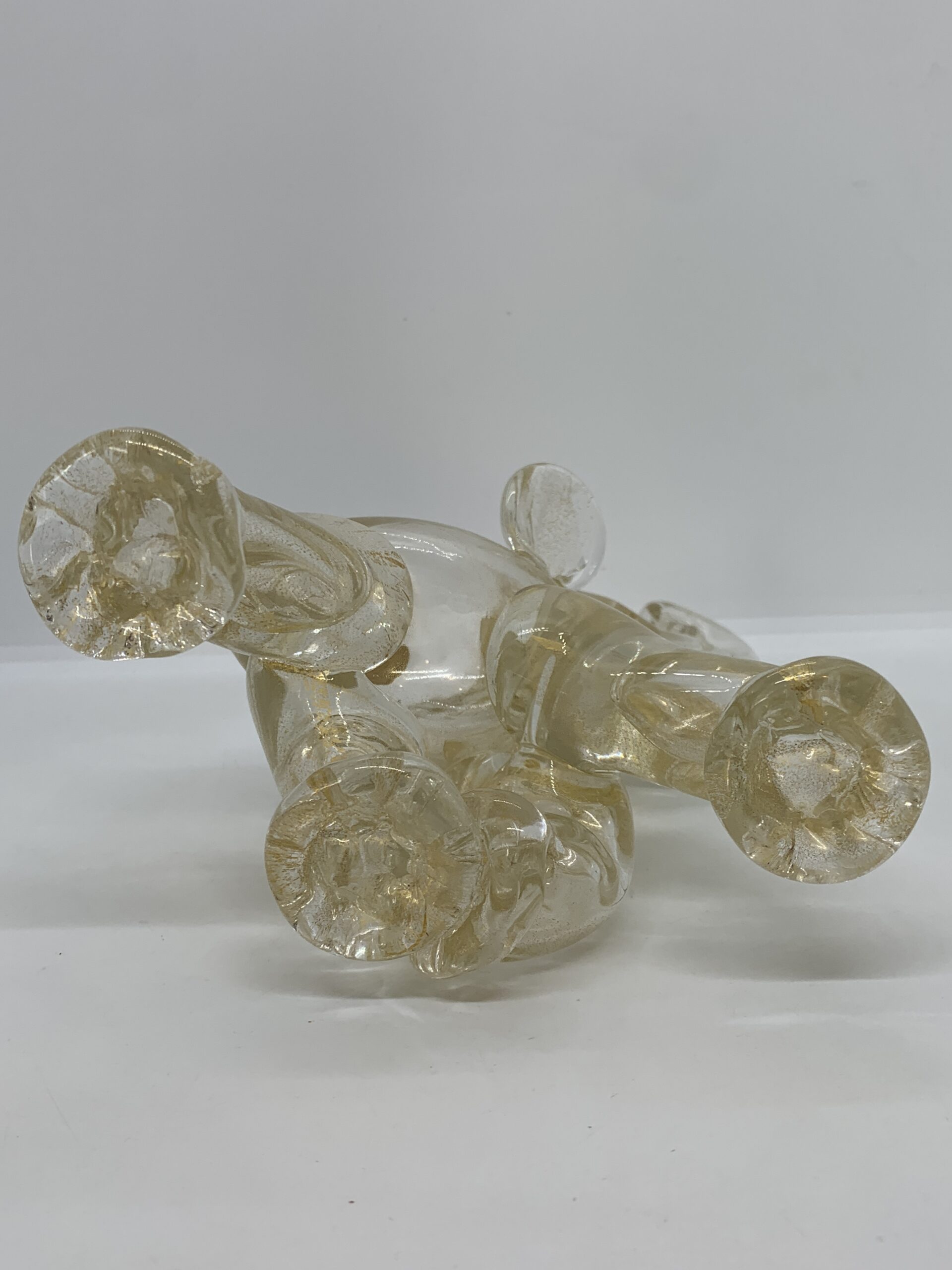 Vintage Murano Glass Elephant with Gold Inclusion 22cm (stickered)