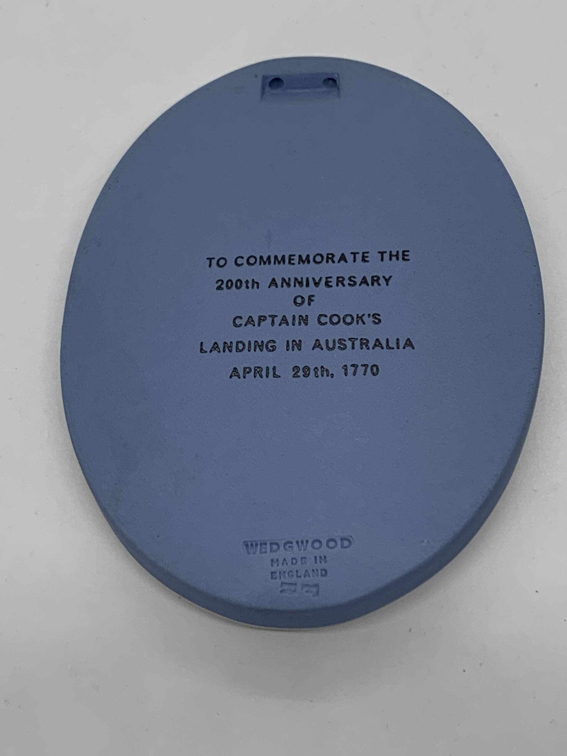 Fred Rutter Blue Wedgwood Jasperware - 200th Anniversary Captain Cook by Fred ...