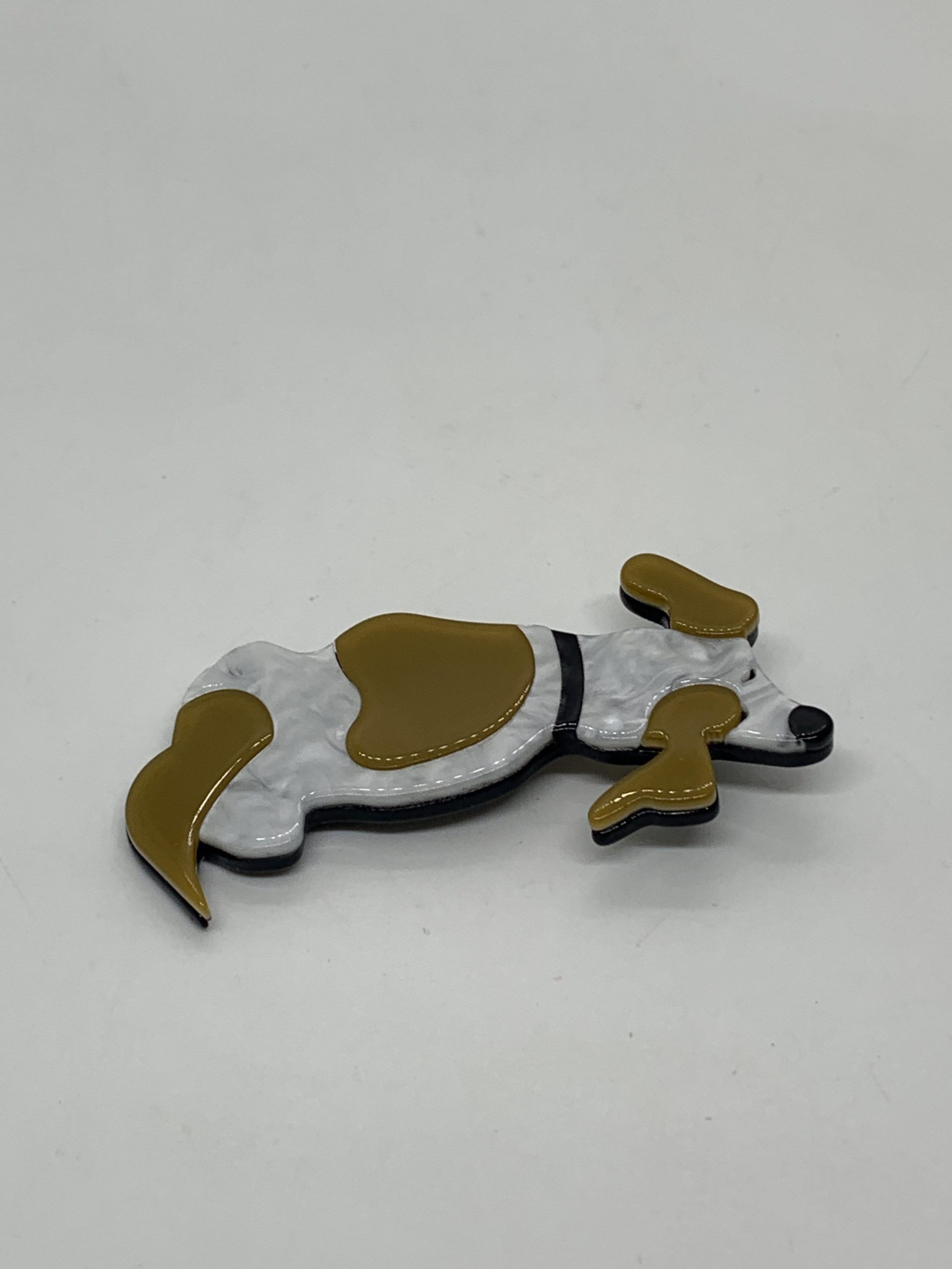 Dog Brooch – Acrylic 9cm long