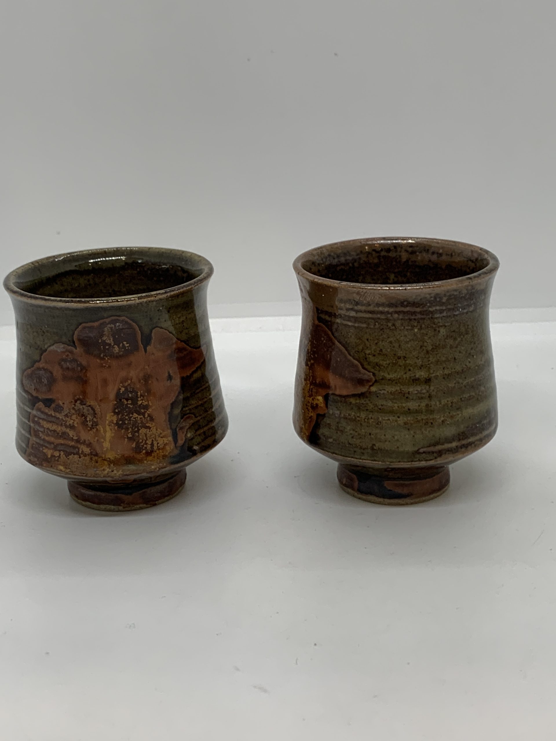Pair of Studio Pottery Cups 7cm