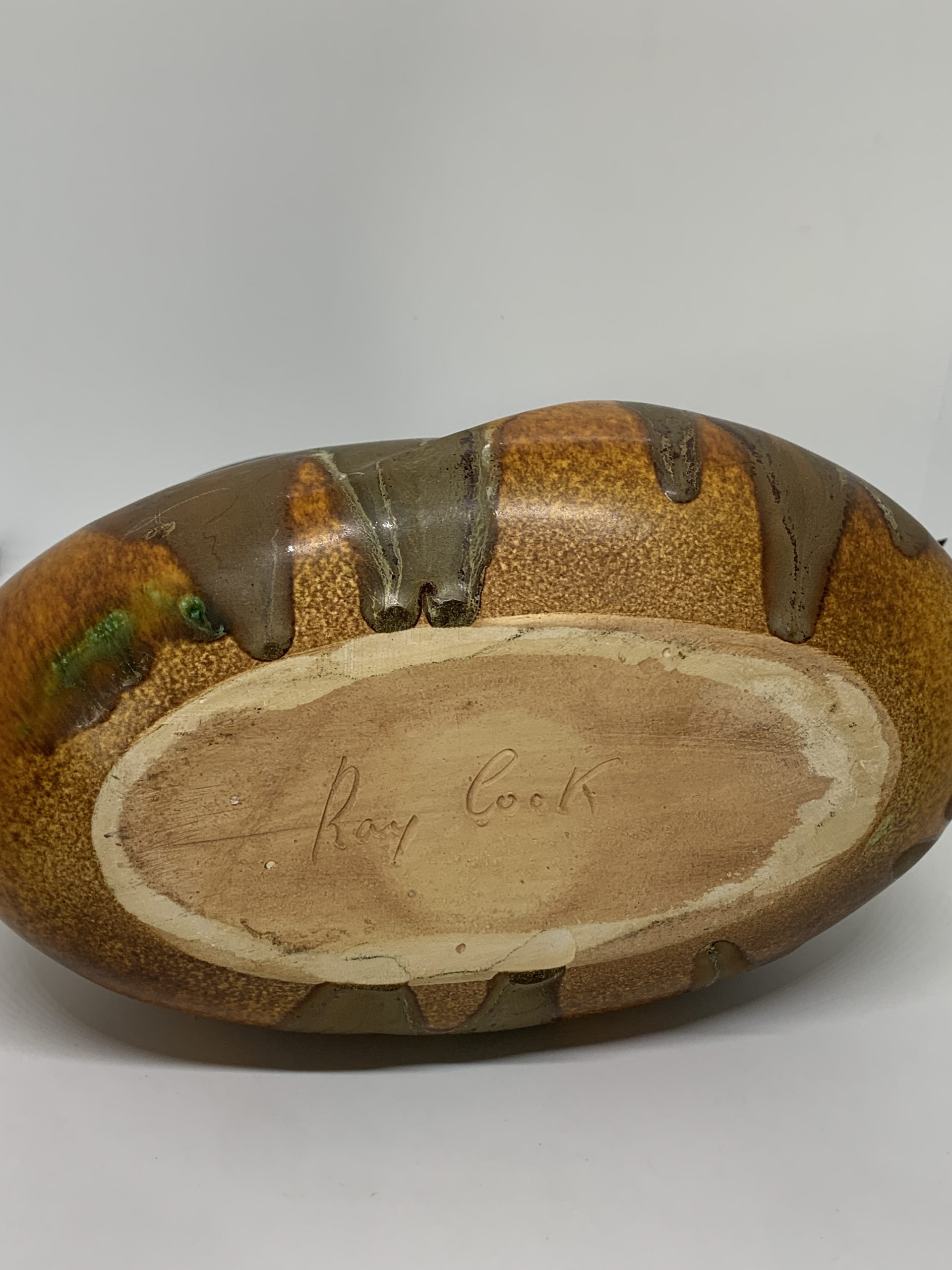 Ray Pottery Rim Ray Cook Pottery Bowl 16cm high - Vintage Keepsakes