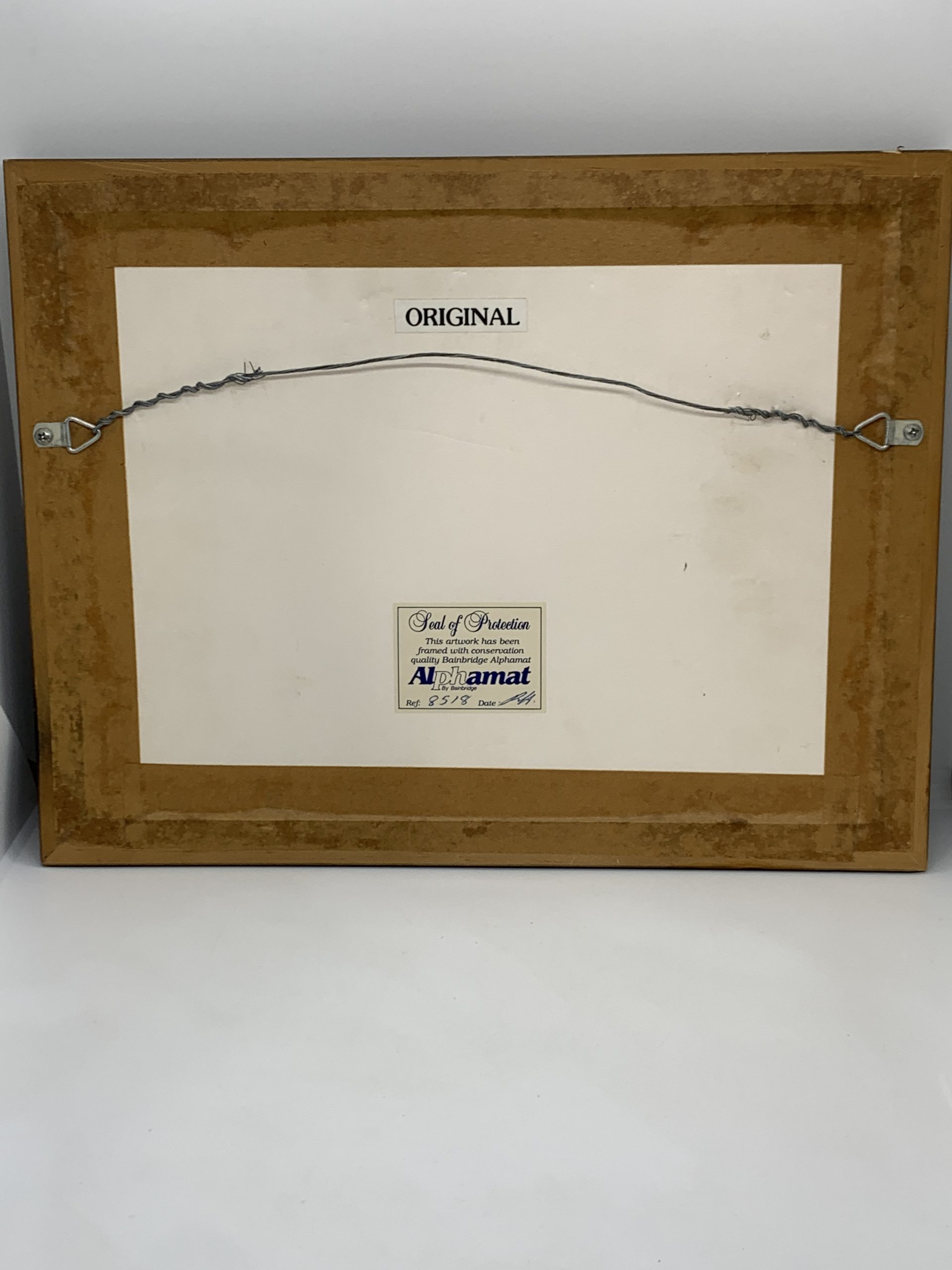 1883 Dillon Burrows Memorandum Letter with One Penny Stamp 28x36cm (framed)