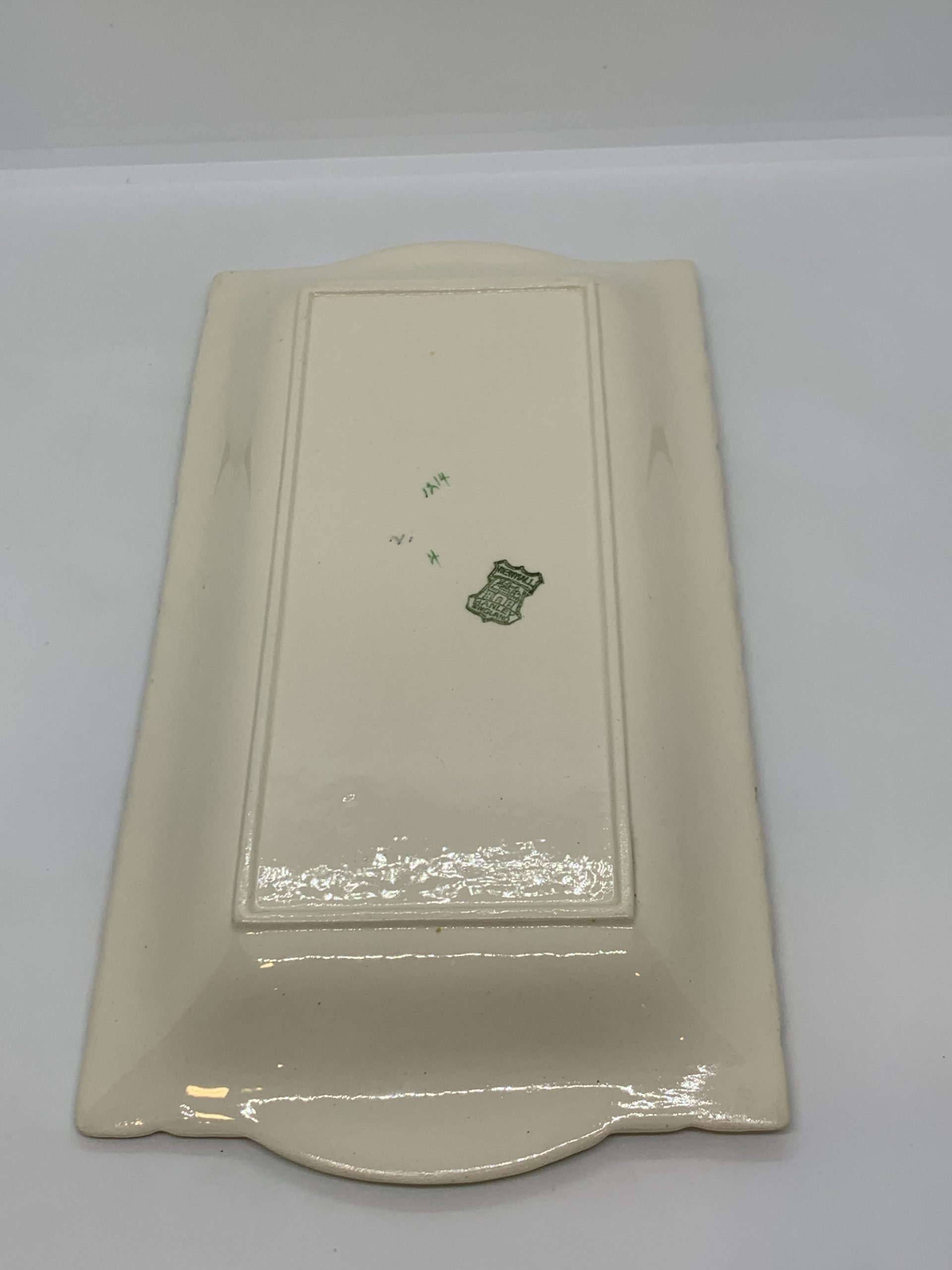 Hanley New Hall Pottery England Rectangular Romney Pattern Plate 28cm ...