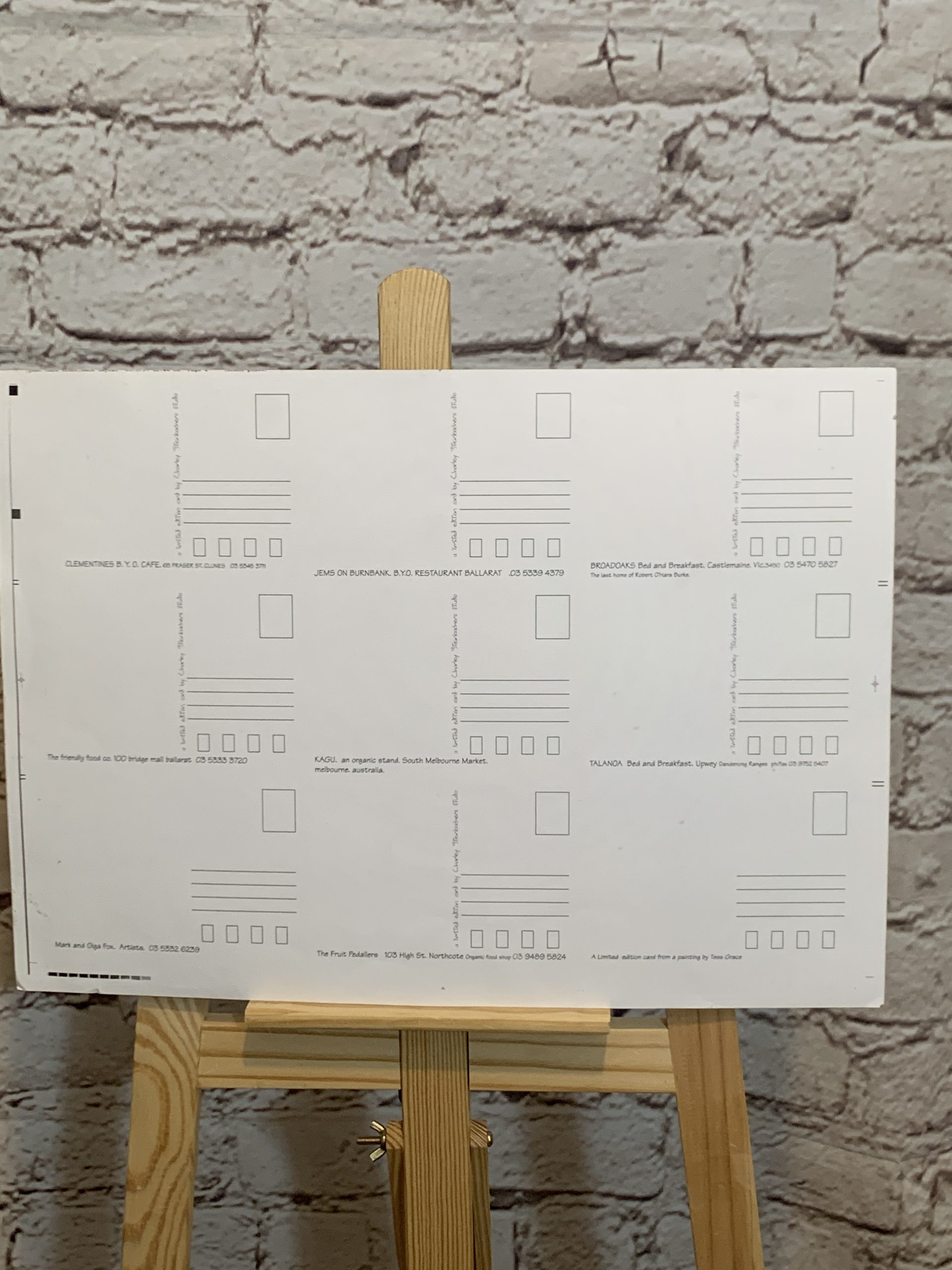 Uncut Postcard Sheet 45x32cm - Vintage Keepsakes