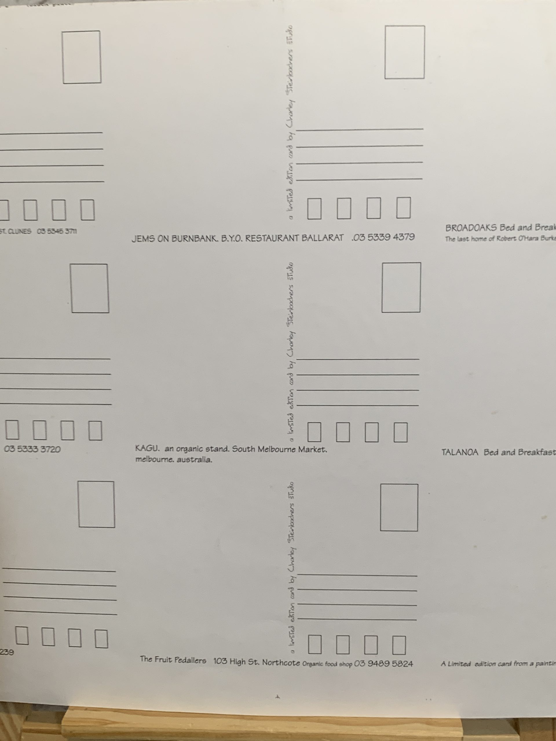 Uncut Postcard Sheet 45x32cm - Vintage Keepsakes