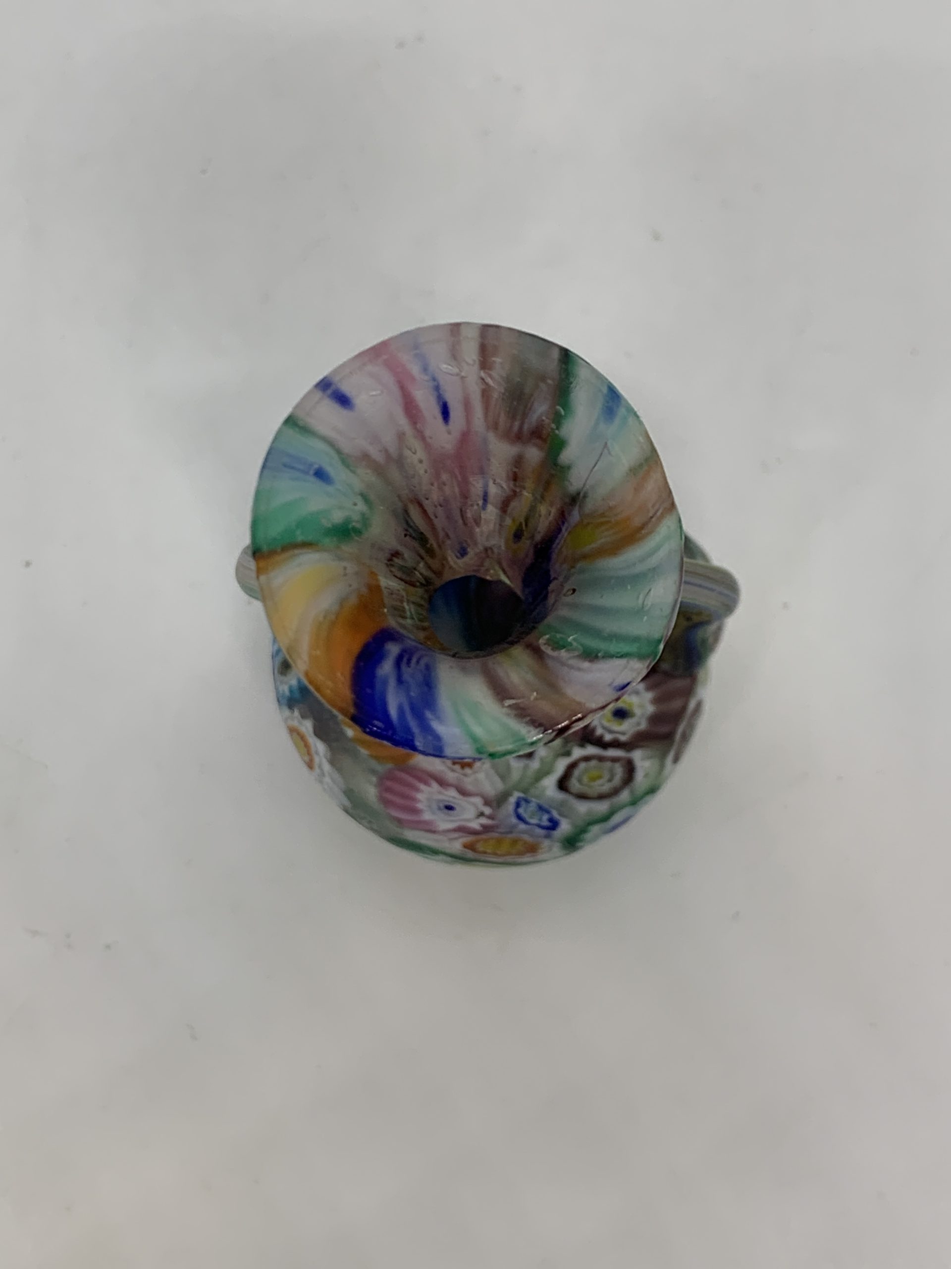Vintage Toso Double Handled Millefiori Vase 7.5cm