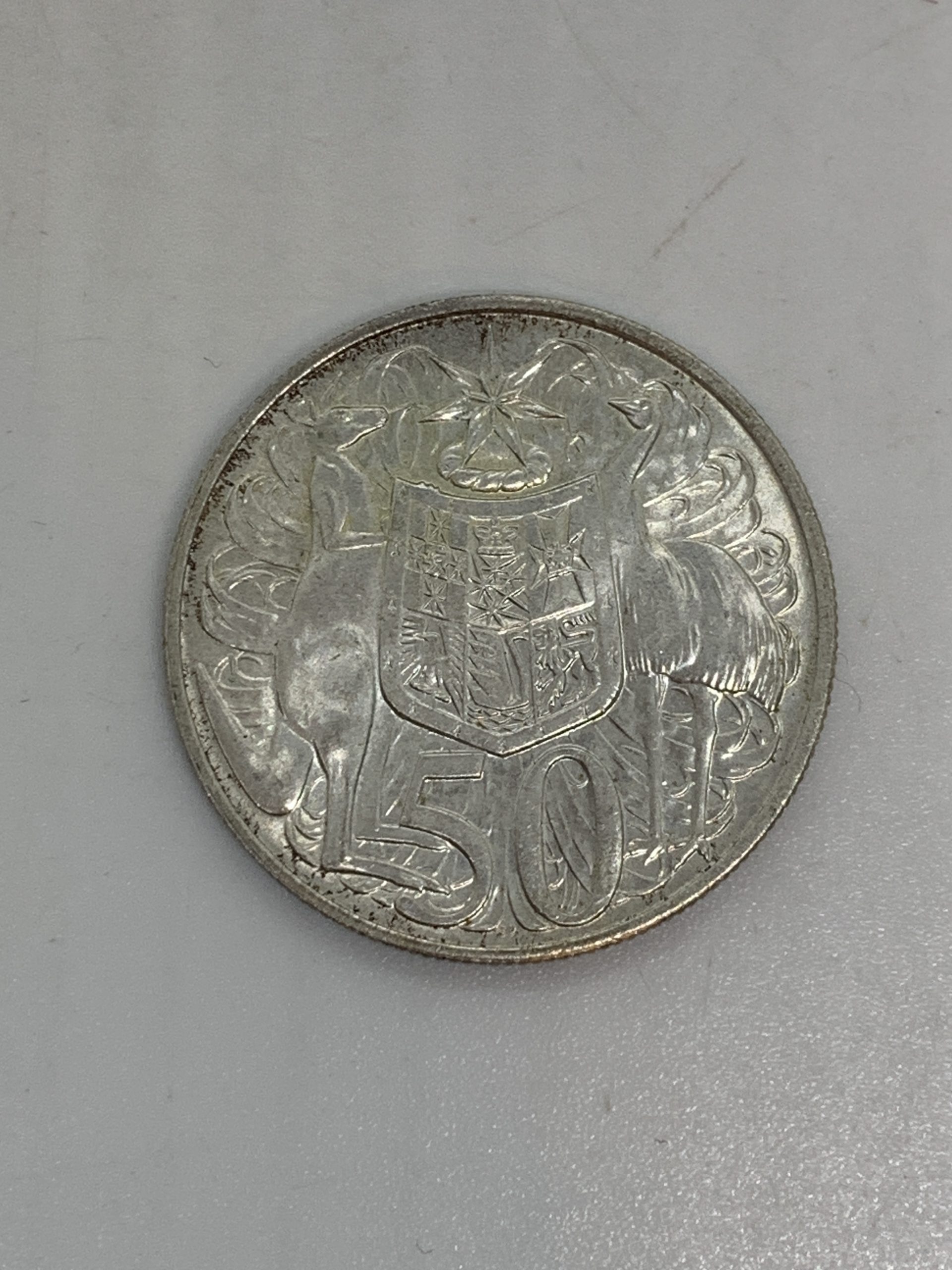 1966 Round Australian Fifty Cent Coin