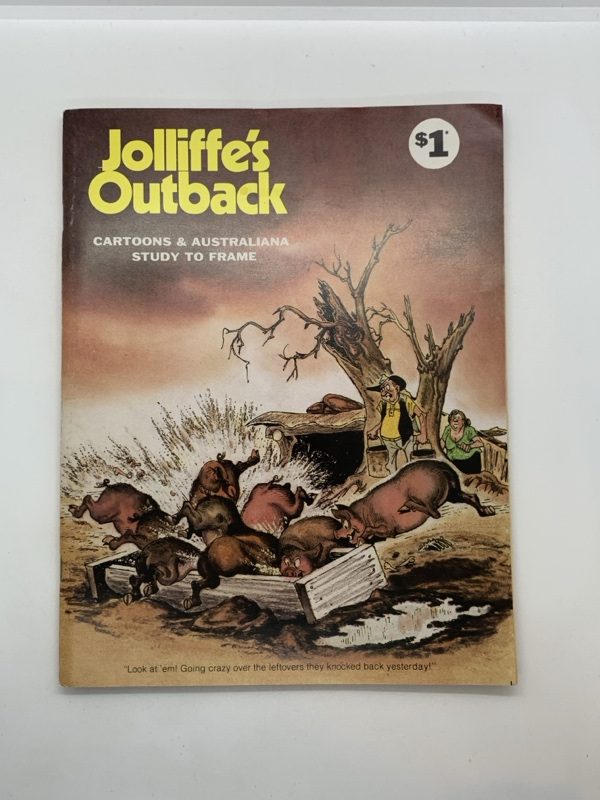 Jolliffe’s Outback by Eric Jolliffee Softcover Comic Book with Cartoons and Australiana Study to Frame