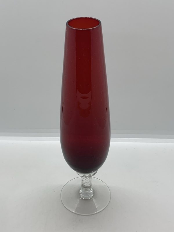 Ruby Glass Bud Vase 22.5cm