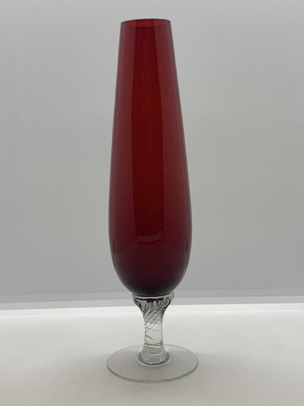Ruby Glass Bud Vase 22.5cm