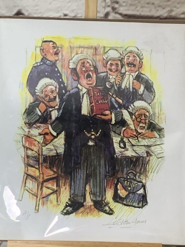 Objection Overruled Artist Proof Litho by Barry Leighton-Jones 30cm x 25cm